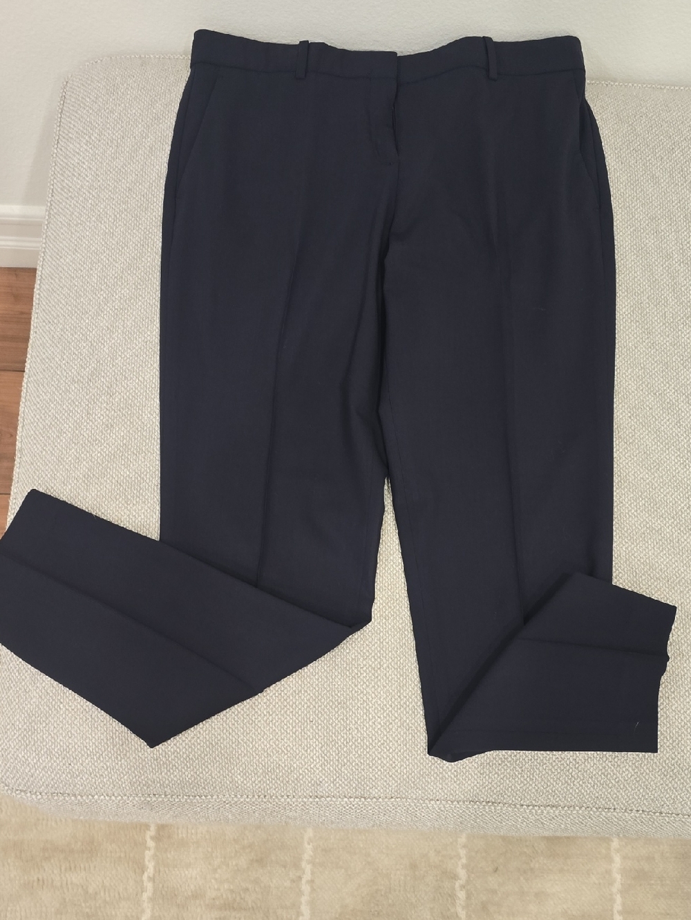 Theory Tailored Dark Navy Trousers With Pockets